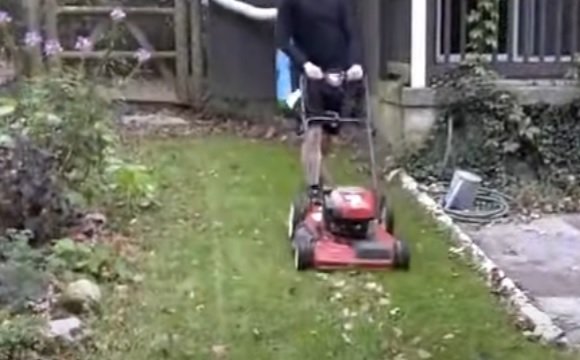 Mulching Leaves with a Mower