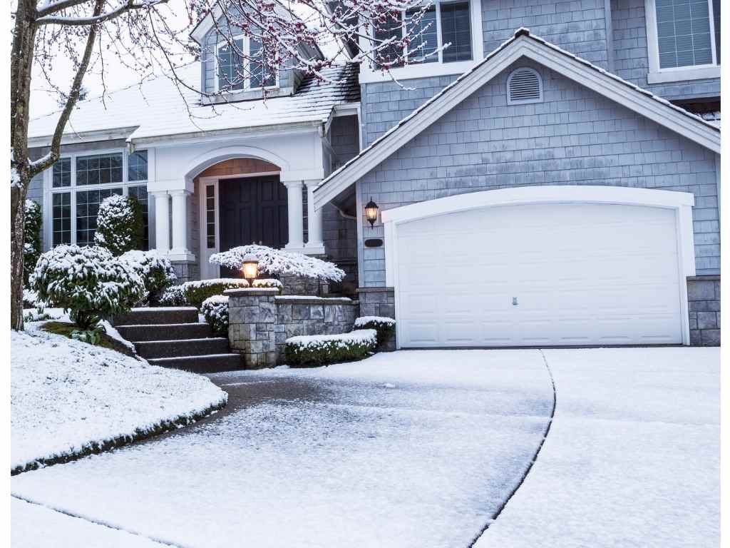 Snow on driveway