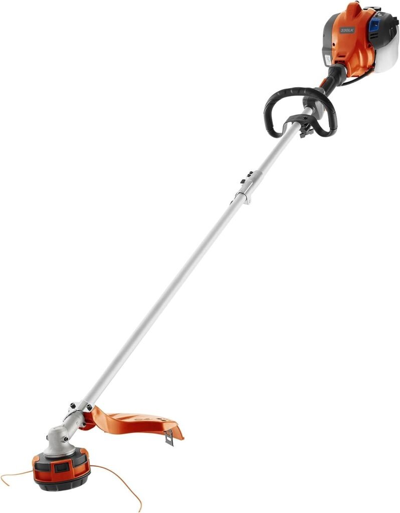 Husqvarna 330LK Gas String Trimmer, 28-cc 2-Cycle, 20-Inch Straight Shaft Gas Weed Eater with Rapid Replace Trimmer Head for Seamless String Reloading