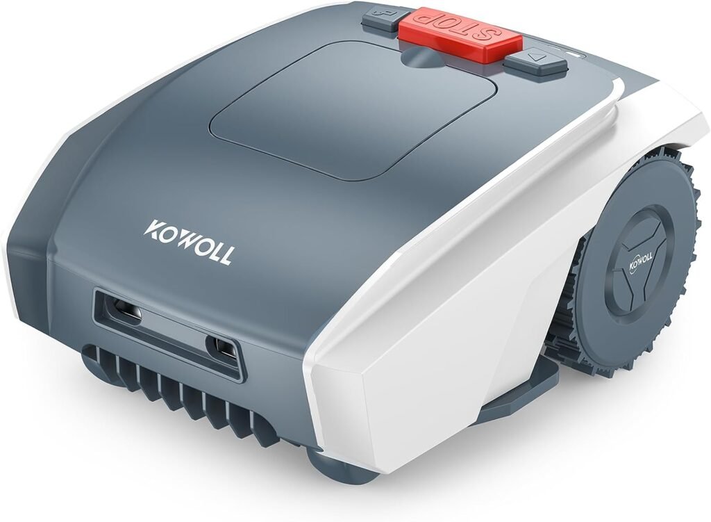 KOWOLL Robot Lawn Mower up to 1/4 Acre, Automatic Lawn Mower 4.4AH Battery Powered, Robotic Lawnmower with Path Planning, Boundary Wire, Satellite Navigation, Rain Sensor, APP Bluetooth WiFi Control