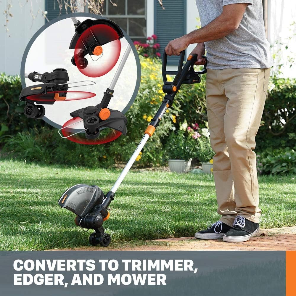 Worx GT Revolution 20V 12 String Trimmer Grass Trimmer/Edger/Mini-Mower, WG170.3