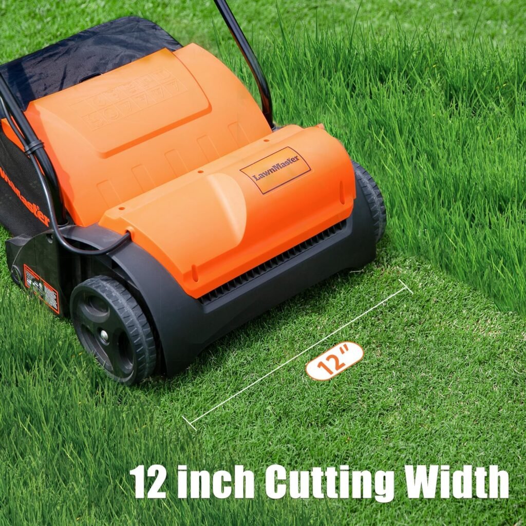 LawnMaster GV1212B Scarifier and Dethatcher 13-Inch 12AMP